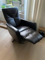 Relax stoel, bruin leer, Montel, Huis en Inrichting, Fauteuils, Ophalen, Zo goed als nieuw, 50 tot 75 cm, Leer