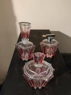 Parfumset , 3 delig, Val de Saint Lambert,bordeaux, Antiek en Kunst, Antiek | Glas en Kristal, Ophalen of Verzenden
