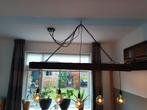 Handgemaakte eikenhouten hanglamp., Huis en Inrichting, Lampen | Hanglampen, Zo goed als nieuw, Ophalen