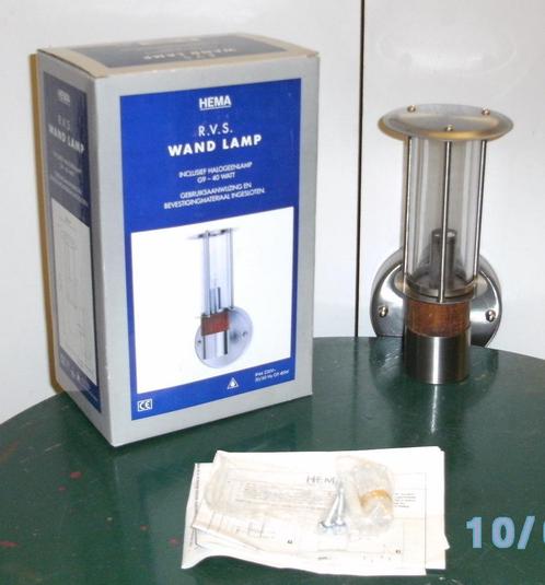 1 Binnen- / Buitenlamp, Huis en Inrichting, Lampen | Wandlampen, Nieuw, Glas, Metaal, Ophalen of Verzenden