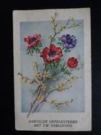 Ansichtkaart. (oude verlovingskaart), Verzenden, 1940 tot 1960, Ongelopen