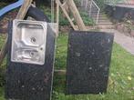 Granieten werkblad zwart/grijs GRATIS, Huis en Inrichting, Ophalen, Gebruikt, Grijs, 200 cm of meer