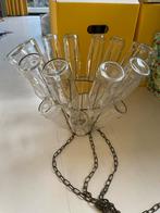 Kleine Leitmotiv flessenlamp kroonluchter, Huis en Inrichting, Ophalen, Gebruikt, Glas, Minder dan 50 cm