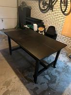 Uitschuifbare eettafel met wieltjes, Huis en Inrichting, Ophalen, Gebruikt, 200 cm of meer, 50 tot 100 cm