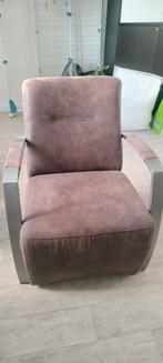 Bruine fauteuil, Huis en Inrichting, Fauteuils, Ophalen, Zo goed als nieuw, 75 tot 100 cm, 50 tot 75 cm