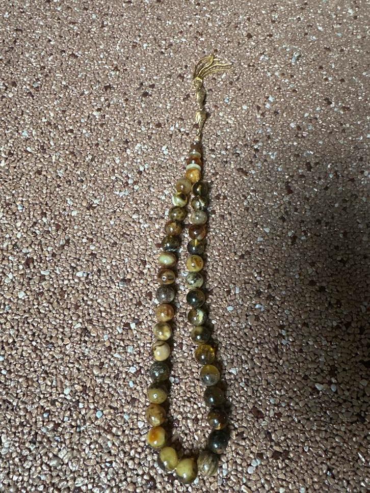 Kaya Damla Tesbih - Amber Gebedsketting, Sieraden, Tassen en Uiterlijk, Kettingen, Nieuw, Steen of Mineraal, Bruin, Met edelsteen