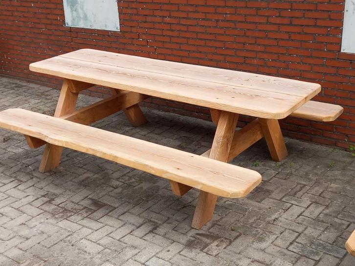 Douglas Houten Picknickbank, Tuin en Terras, Picknicktafels, Nieuw, Rechthoekig, Hout, Ophalen