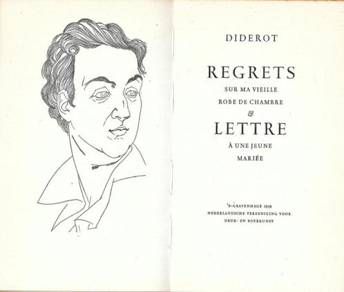 Diderot ~ Regrets & Lettre ~ Juus Hartman ~ genummerd ~ 1959, Boeken, Literatuur, Gelezen, Europa overig, Verzenden