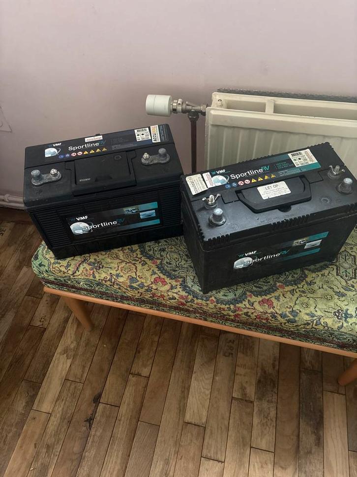 2x Accu 12V 105Ah - Boot, Camper, etc., Auto-onderdelen, Accu's en Toebehoren, Universele onderdelen, Gebruikt, Ophalen