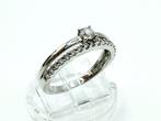 Zilveren ring met zirkonia's, 18 mm, Gebruikt, Info@zilverwebsite.nl, Verzenden, 17 tot 18