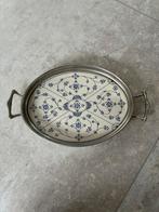 Westraven Delfts blauw dienblad met tinnen handgrepen, Ophalen of Verzenden
