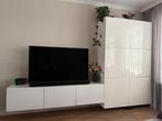 Ikea Besta TV Meubel en Opbergkast - Hoogglans Wit, Ophalen, Gebruikt, 100 tot 150 cm, 150 tot 200 cm