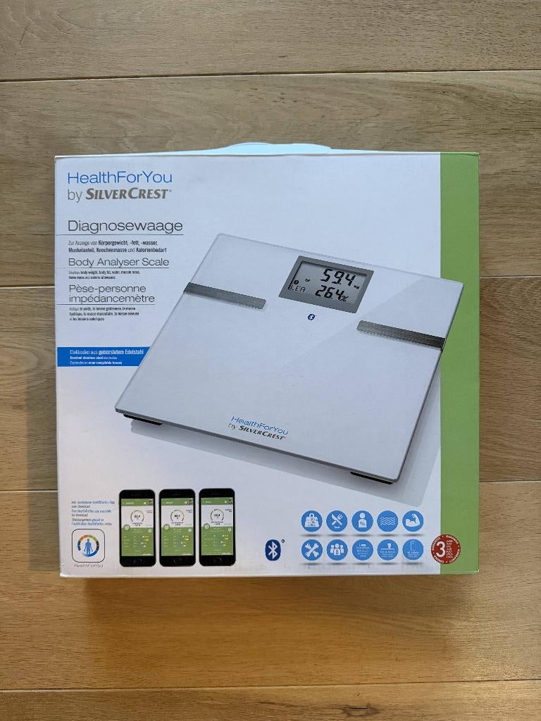 Diagnoseweegschaal - HealthForYou by SilverCrest, Witgoed en Apparatuur, Weegschalen, Ophalen, Gebruikt, 1 tot 500 gram, 100 kg of meer