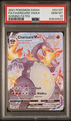 Pokemon - Charizard VMAX SV107 SWSH PSA 10, Ophalen of Verzenden, Zo goed als nieuw, Losse kaart