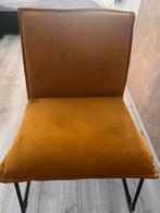 Gele fauteuil met corduroy bekleding, Huis en Inrichting, Stoelen, Gebruikt, Bruin, Ophalen of Verzenden, Eén