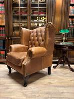 Chesterfield king oorfauteuil cognac, Ophalen, Gosem engelstaat, Nieuw, Leer
