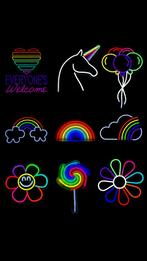 DIVERSE LED NEON SIGN - REGENBOOG / RAINBOW, Ophalen of Verzenden, Nieuw, Lichtbak of (neon) lamp