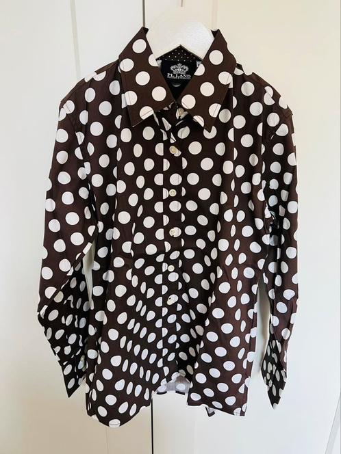 PL Land blouse – Hippe polkadot – Bruin/wit Maat 164 – Nieuw, Kinderen en Baby's, Kinderkleding | Maat 164, Zo goed als nieuw