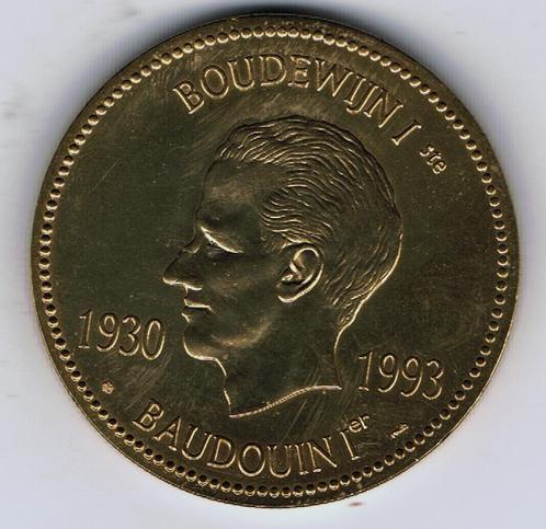 22-185 Belgie penning Boudewijn 1930-1993, Postzegels en Munten, Penningen en Medailles, Overige materialen, Buitenland, Verzenden
