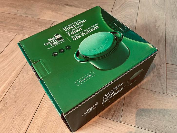 BIG GREEN EGG DUTCH OVEN GROEN ROND Ø 23 CM, Tuin en Terras, Barbecue-accessoires, Gebruikt, Ophalen of Verzenden