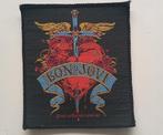 BON JOVI ZELDZAME VINTAGE HEART+ DAGGER 1992 PATCH 11, Verzamelen, Verzenden, Nieuw, Kleding
