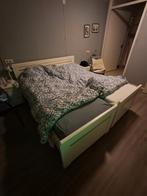 Verrijdbaar seniorenbed 160 × 200, Huis en Inrichting, Slaapkamer | Bedden, Ophalen, Verstelbaar, Wit, Tweepersoons