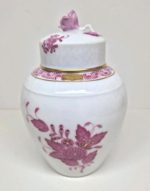 Herend dekselvaas Apponyi raspberry decor Hongarije 20e eeuw, Antiek en Kunst, Antiek | Porselein, Ophalen of Verzenden