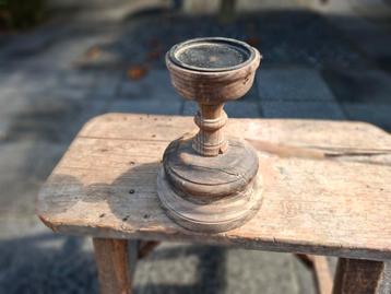 Houten Kandelaar - 21 cm beschikbaar voor biedingen