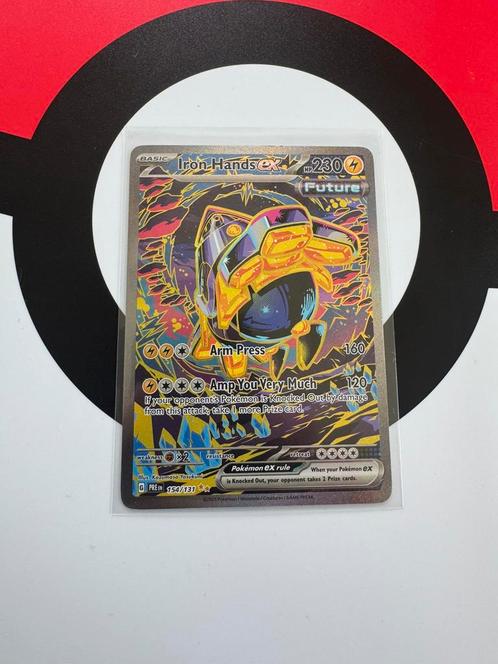Iron hands ex prismatic evolutions, Hobby en Vrije tijd, Verzamelkaartspellen | Pokémon, Zo goed als nieuw, Losse kaart, Ophalen of Verzenden