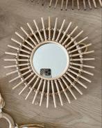 Rotan Spiegel, Ophalen, Minder dan 50 cm, Rond, Zo goed als nieuw