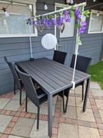 Tuintafel met 4 stoelen, Tuin en Terras, Tuinsets en Loungesets, Ophalen, Gebruikt