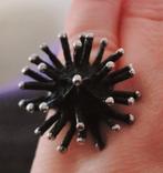 Fantastische brutalistische zilveren Spoetnikring !, 18 tot 19, Verzenden, Zo goed als nieuw, Dame