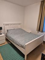 2 persoons bed Hemnes Ikea 140 x200, Ophalen, Gebruikt, Wit, Tweepersoons