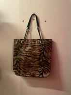 Handtas tijgerprint, Sieraden, Tassen en Uiterlijk, Tassen | Damestassen, Ophalen of Verzenden, Gebruikt, Bruin, Handtas