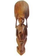 Afrikaans Beeld houtsoort "Macobe" beeld Naakt 40cm, 1958 gr, Ophalen of Verzenden