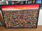 Schilderij biki. Oploop ivm vrijlating Mandela, Ophalen of Verzenden