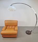 Vintage fauteuil leer cognac '60 mid century lounge Japandi