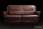 2x 2,5 zits Art Deco banken, 100 tot 125 cm, 150 tot 200 cm, Driepersoons, Leer