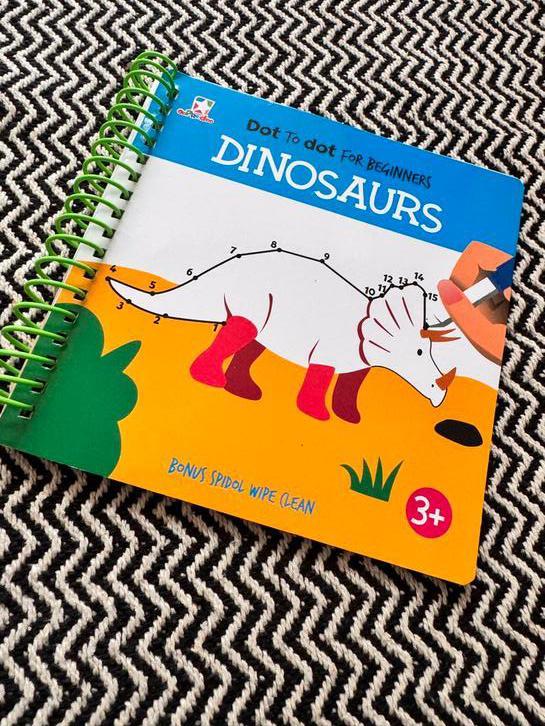 Dino Punt tot Punt Boek voor Beginners, Kinderen en Baby's, Speelgoed | Educatief en Creatief, Zo goed als nieuw, Knutselen, Ophalen of Verzenden