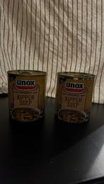 Twee Unox kippensoepen, Ophalen