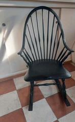 Vintage Schommelstoel - Zwart Hout, Ophalen of Verzenden, Zwart, Hout, Eén