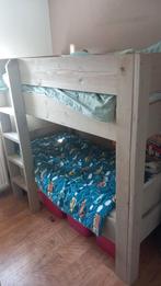 Stevig steigerhouten peuterstapelbed 150x70, Kinderen en Baby's, Kinderkamer | Stapelbedden en Hoogslapers, Ophalen, Zo goed als nieuw