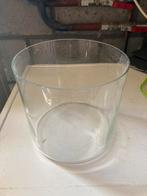 Glazen , ronde pot / vaas, Minder dan 50 cm, Glas, Ophalen of Verzenden, Zo goed als nieuw
