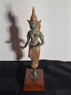 Gepatineerd bronzen Thaise tempelwachter., Ophalen of Verzenden
