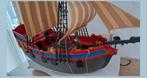 Playmobil schip, Graafmachine ,motor , veel poppetjes schip, Ophalen of Verzenden, Zo goed als nieuw