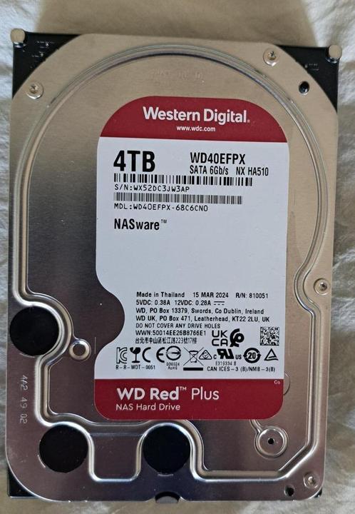 harde schijf 4 tb, Computers en Software, Harde schijven, Zo goed als nieuw, Server, Intern, HDD, SATA, Ophalen