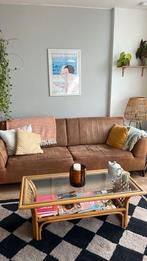 Henders & Hazel Zembla 3-zitsbank - Cognac Microleder, Ophalen, 150 tot 200 cm, Driepersoons, Zo goed als nieuw