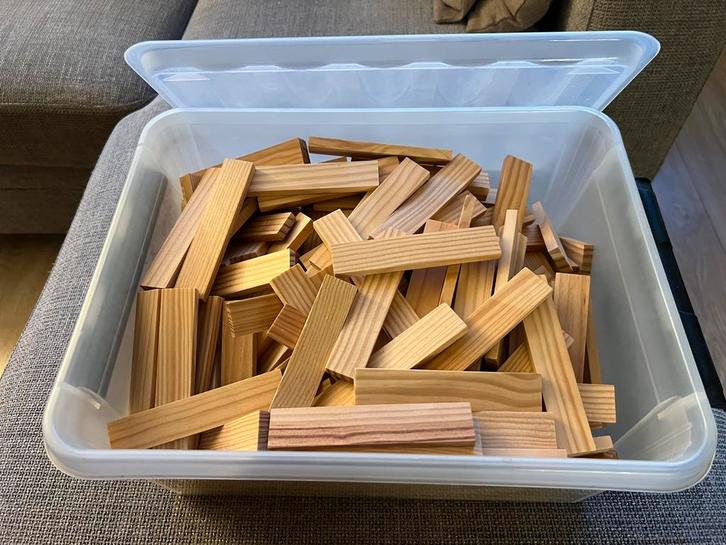 Kapla blokken 256 stuks, Kinderen en Baby's, Speelgoed | Bouwstenen, Zo goed als nieuw, Ophalen