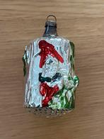 Antieke kerstbal - boomstam met kabouter, Diversen, Kerst, Ophalen of Verzenden, Zo goed als nieuw