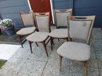 Eetkamer stoelen vintage, Huis en Inrichting, Stoelen, Ophalen, Gebruikt, Bruin, Vier